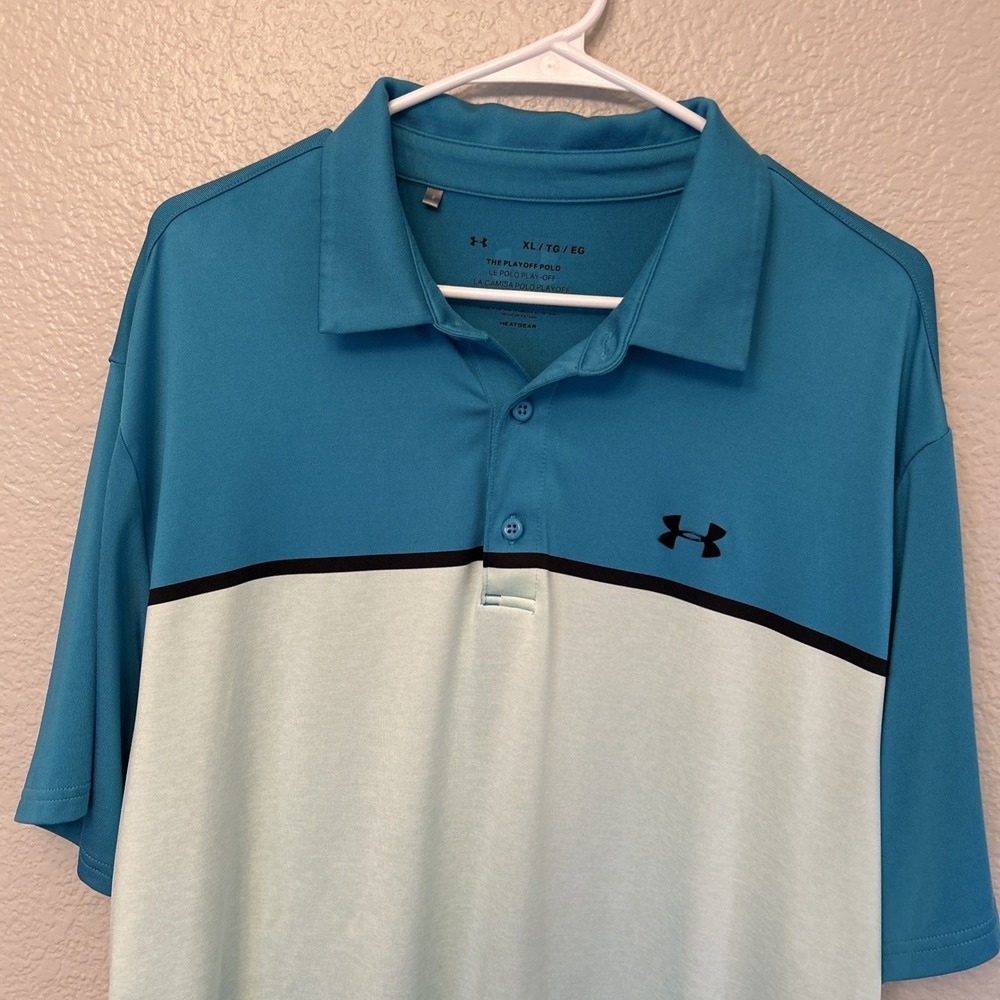 Under Armour Playoff Polo Shirt Mens XL Extra Large Multicolor Short Sleeve Golf